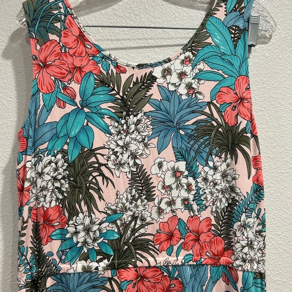 Talbots Sleeveless Floral Knit Maxi Dress SZ Large - Picture 7 of 10